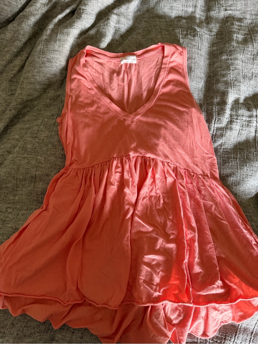 T.La Coral Pink Sleeveless V-Neck Tank Top